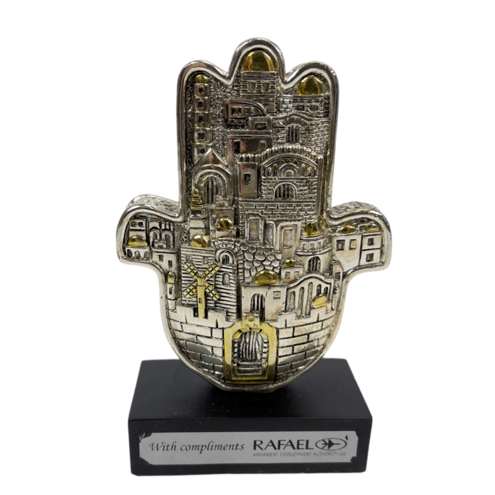 A. Klein Jerusalem sterling silver Hamsa sculpture signed SC 925